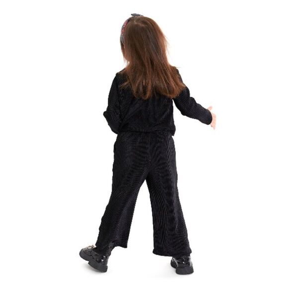 Toddler Girls Plush Ribbed Velour Top & Bottom 2-Piece Set Size 2T - Picture 4 of 6